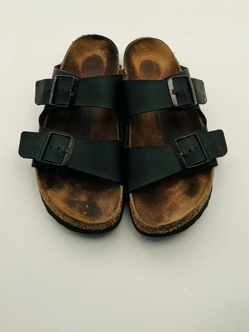 Birkenstock Arizona Black Double-Strap Slide Sandals EUR 39/US 8